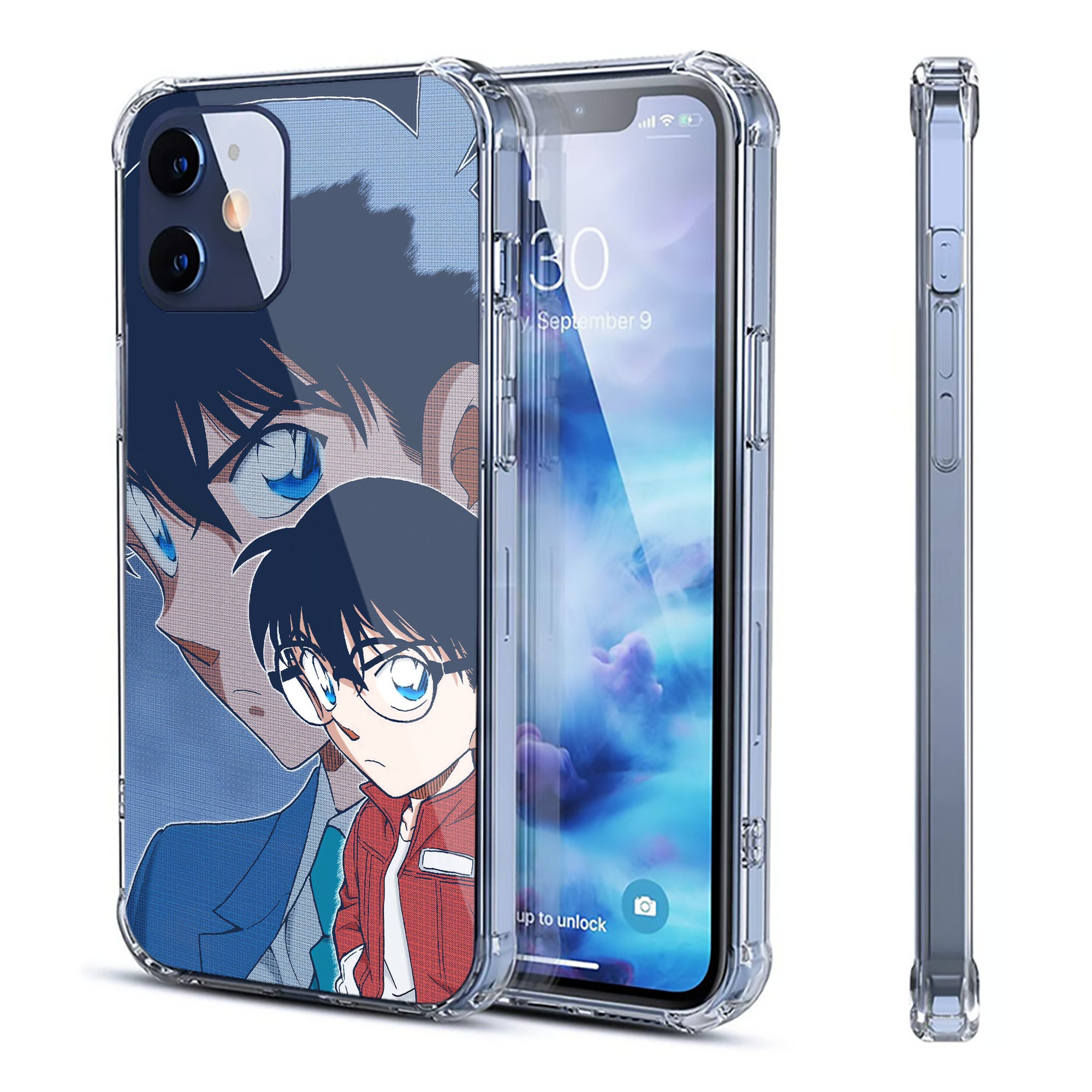 （画像用） 名探偵コナン Detective Conan 【iPhone 12シリーズ対応】透明スマホケース（クリアソフトケース）